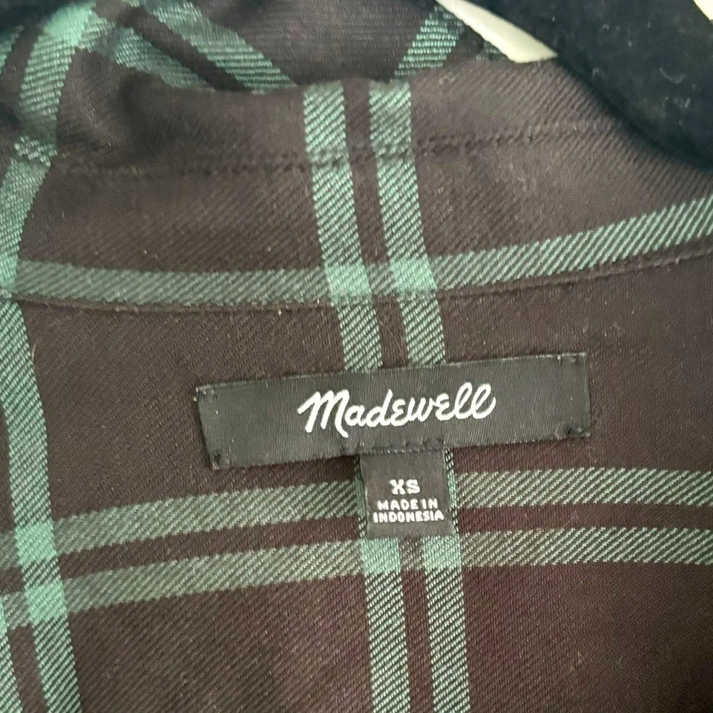 EUC Madewell Wrap Front Shirt in Palma Plaid - Size XS